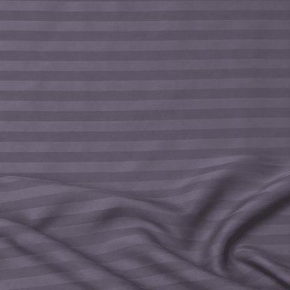 Image of 100% cotton satin with greyish-purple stripes, 220 cm – available online at Šarlotes audumi