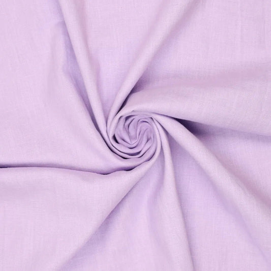 Image of 100% softened linen fabric in lilac purple, 165 g/m² – available at Šarlotes audumi