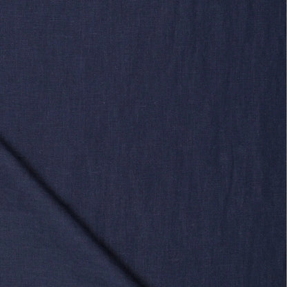 Image de tissu en lin adouci 100 % bleu foncé 165 g/m² – disponible en ligne chez Šarlotes audumi