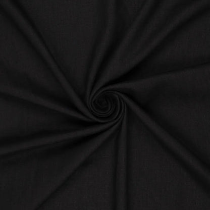 100% Softened linen - black 165 g/m²