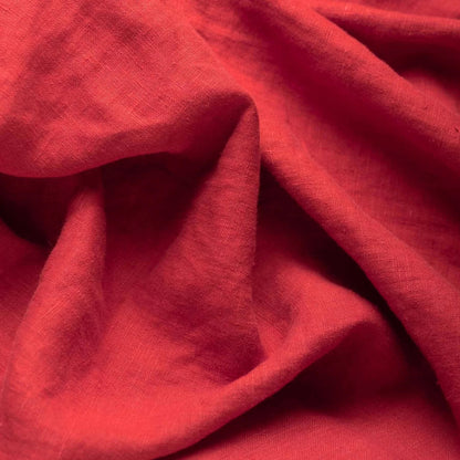 100 % lin adouci rouge 165 g/m²