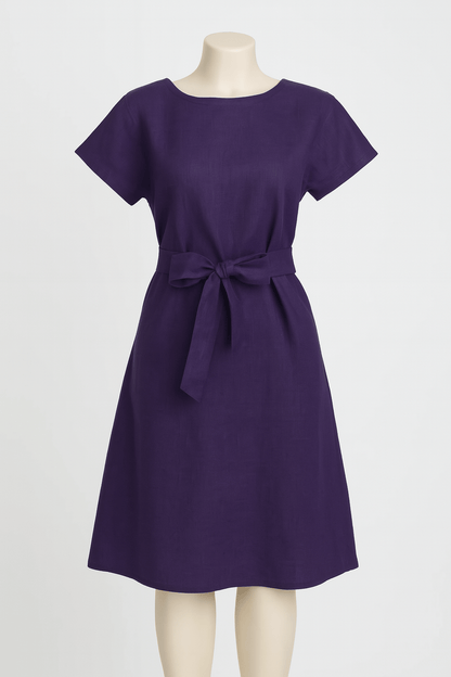 100% softened linen - dark purple 165 g/m²