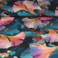 100% Viscose fabric - angel trumpet motif 95 g/m²