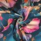 100% Viscose fabric - angel trumpet motif 95 g/m²