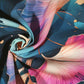 100% Viscose fabric - angel trumpet motif 95 g/m²