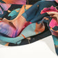 100% Viscose fabric - angel trumpet motif 95 g/m²
