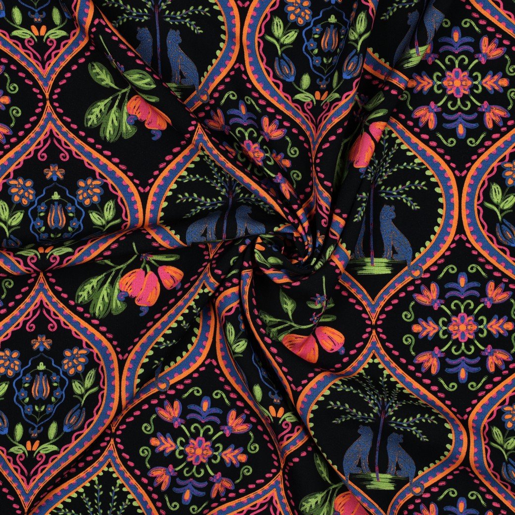 Image of 100% viscose fabric – bohemian style, available online at Šarlotes audumi