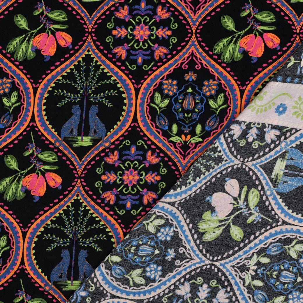 Image of 100% viscose fabric – bohemian style, available online at Šarlotes audumi