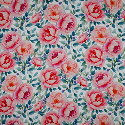 Image avec tissu 100 % viscose - roses sauvages 135 g/m² – disponible chez Šarlotes audumi