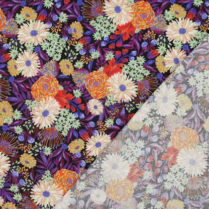 100% Viscose Fabric LENZING™ ECOVERO™ - flowers 110 g/m²