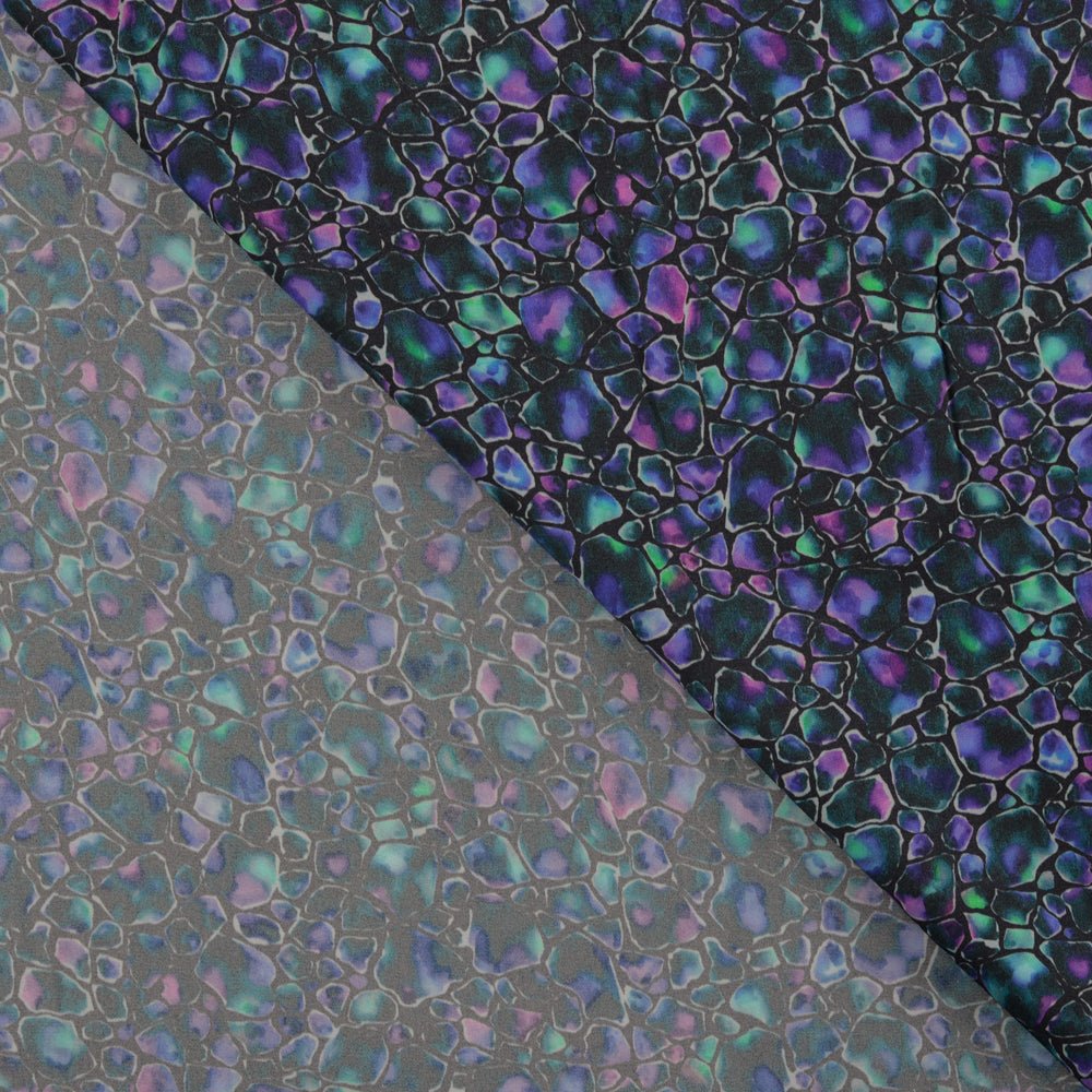 Image avec tissu 100 % viscose - mosaïque opale, disponible en ligne chez Tissus Charlotte