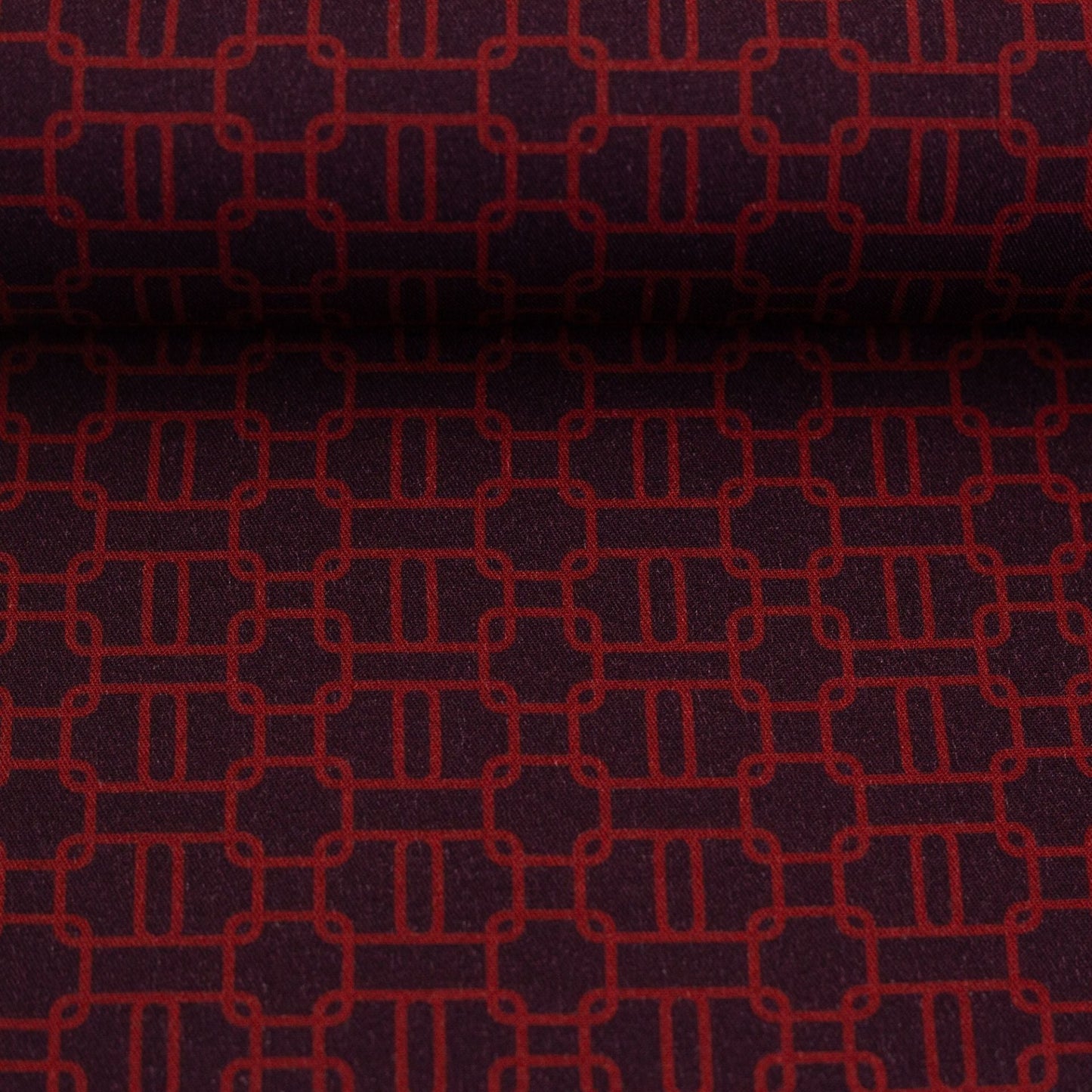Image avec tissu 100 % viscose-motif chaîne rouge 135 g/m² – disponible en ligne chez Tissus Charlotte