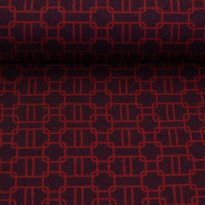 Image avec tissu 100 % viscose-motif chaîne rouge 135 g/m² – disponible en ligne chez Tissus Charlotte