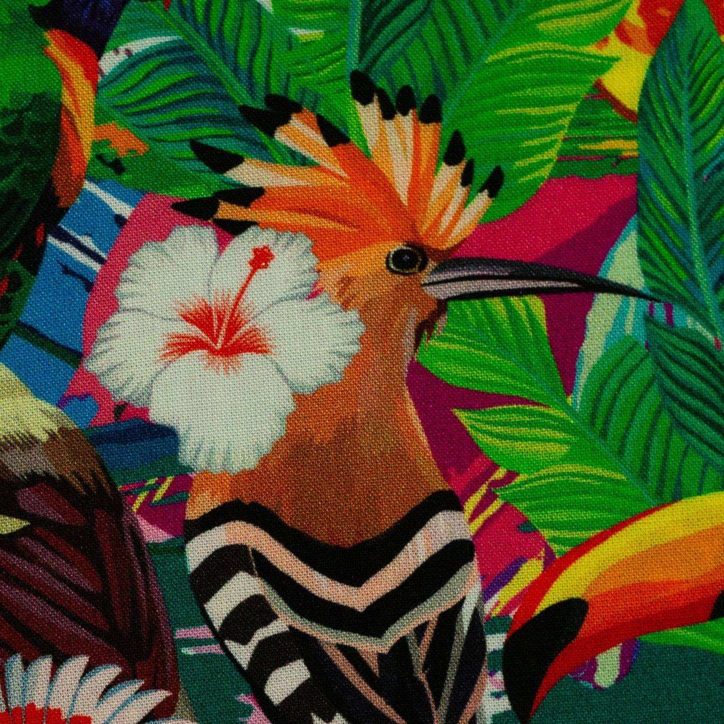 Image of 100% viscose fabric - Tropical Carnival 125 g/m² – available at Šarlote Fabrics