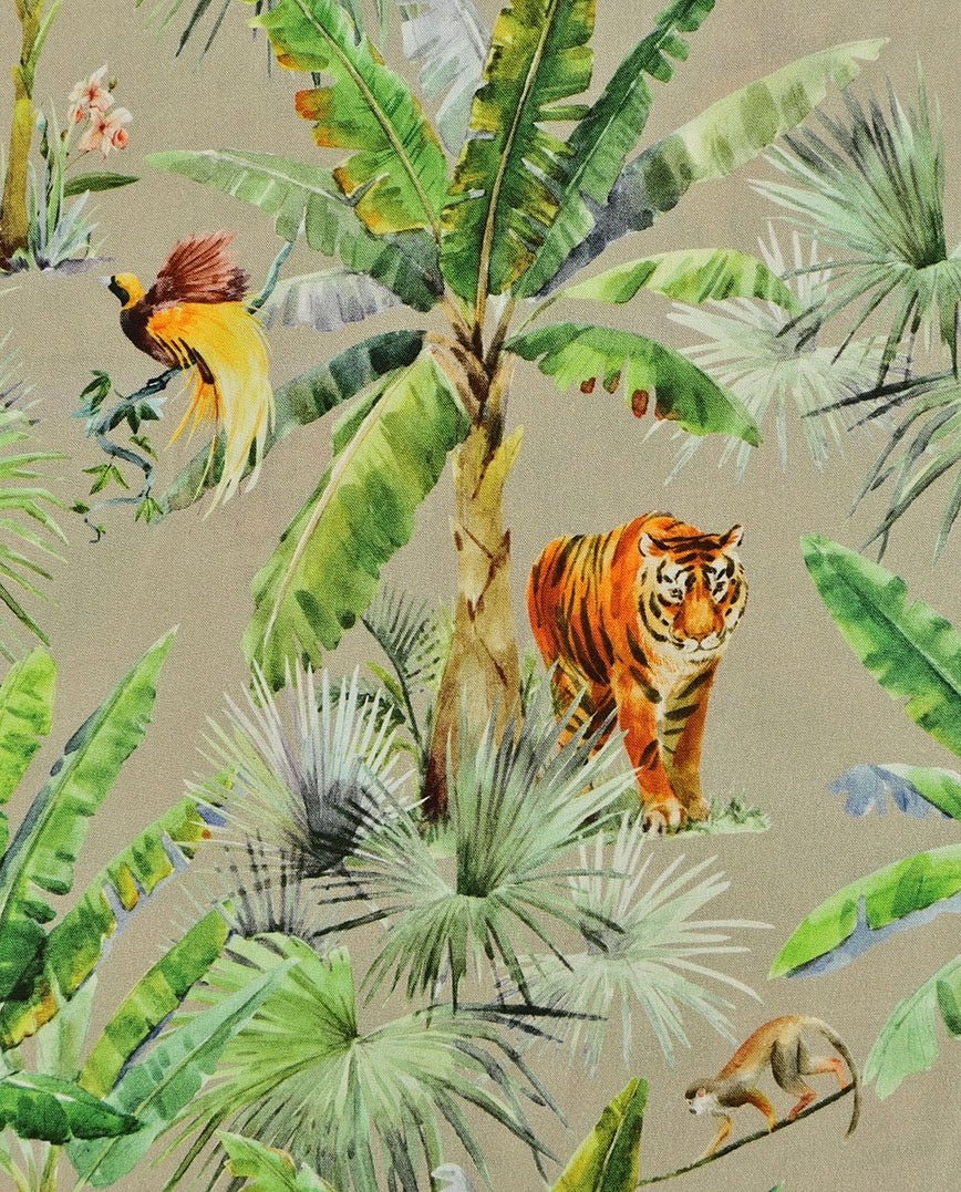 Image of 100% viscose fabric - tropical paradise - available online at Šarlotes audumi