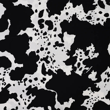 Image of 100% viscose satin - dalmatian pattern 105 g/m² – available at Šarlotes audumi