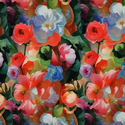 Image avec satin 100 % viscose - motif floral 110 g/m² – disponible chez Šarlotes audumi
