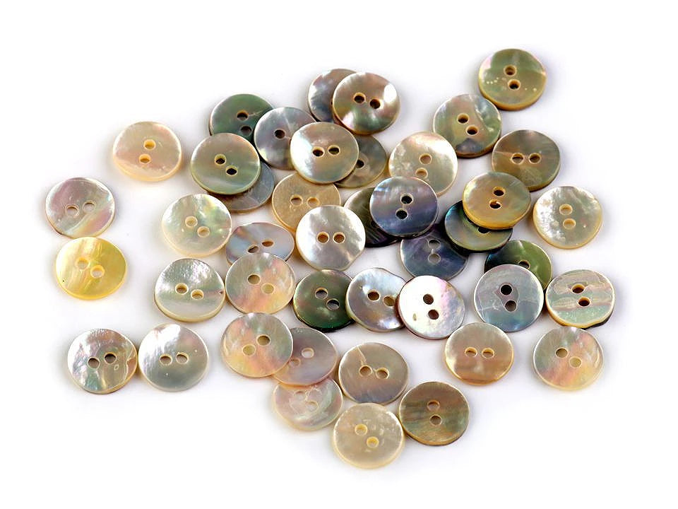 Gliemežvāku pogas 10 mm-perlamutra