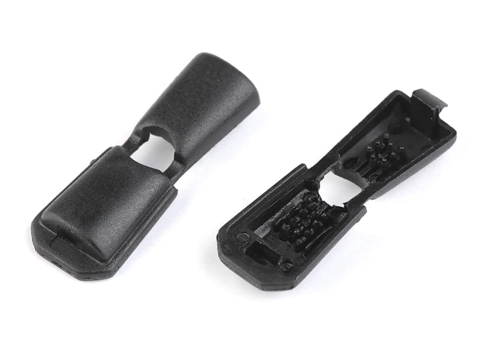 Clip-on cord end – black (set of 20)