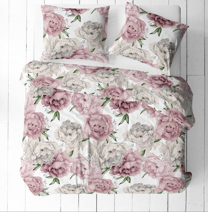 Tissu 100 % coton à pivoines 125 g/m²