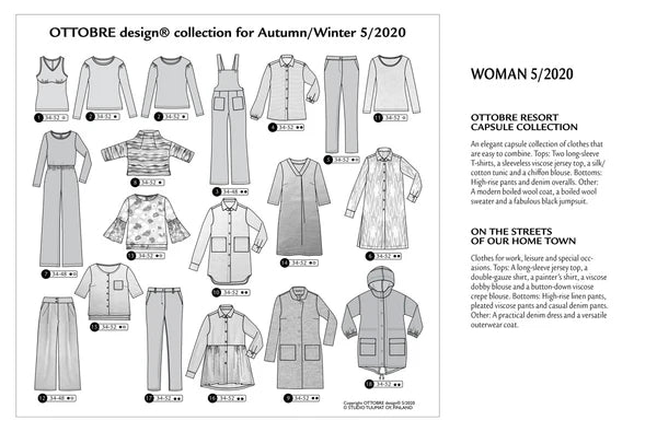 OTTOBRE design Woman 5/2020 – sieviešu apģērbu piegrieztņu žurnāls angļu valodā