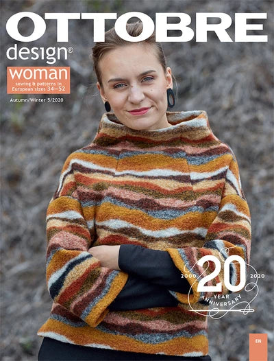 OTTOBRE design Woman 5/2020 – sieviešu apģērbu piegrieztņu žurnāls angļu valodā