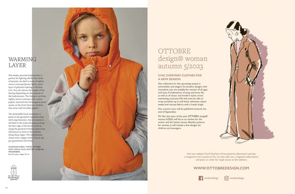 OTTOBRE design Kids 4/2023 – bērnu apģērbu piegrieztņu žurnāls angļu valodā