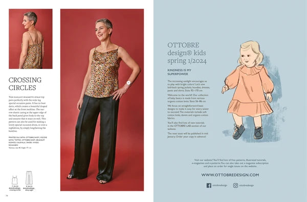 OTTOBRE design Woman 6/2023 – sieviešu apģērbu piegrieztņu žurnāls angļu valodā
