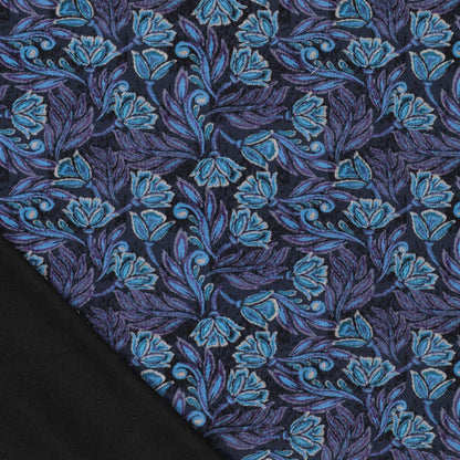 Punto di Roma knit fabric - elegant blue pattern