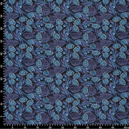 Punto di Roma knit fabric - elegant blue pattern