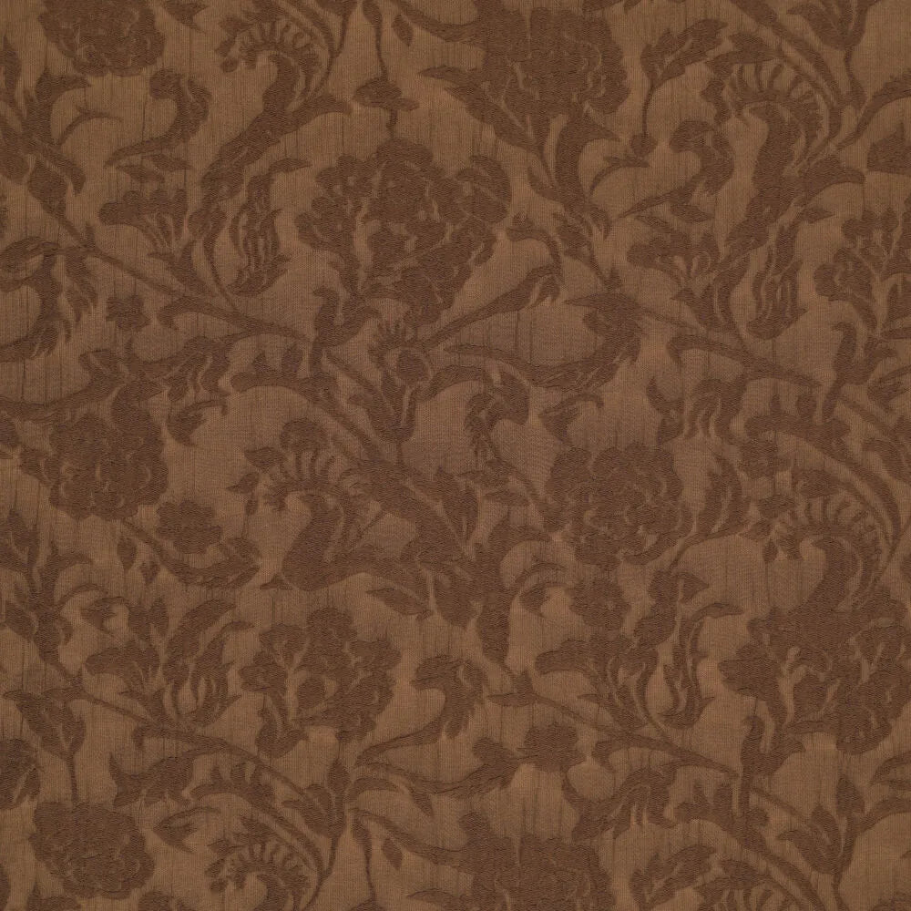 Brown Viscose Fabric with Elegant Pattern