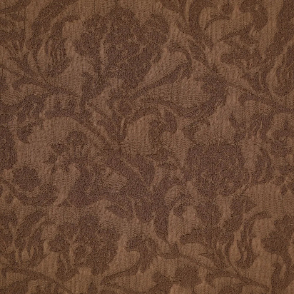 Brown Viscose Fabric with Elegant Pattern