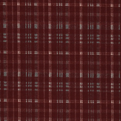 Checked jacquard knit fabric – burgundy red