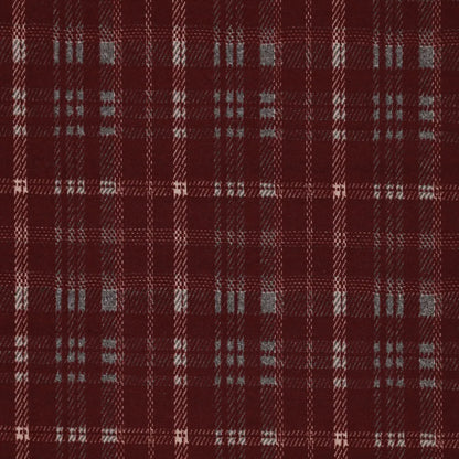 Checked jacquard knit fabric – burgundy red