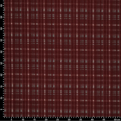 Checked jacquard knit fabric – burgundy red