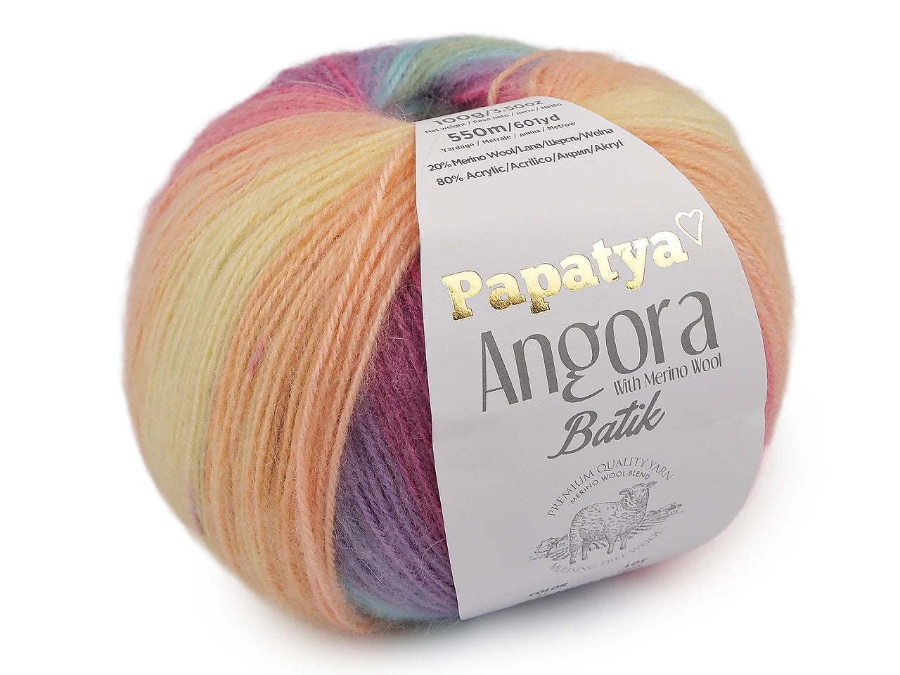 Dzijas Papatya Angora Batik 100g / 550m