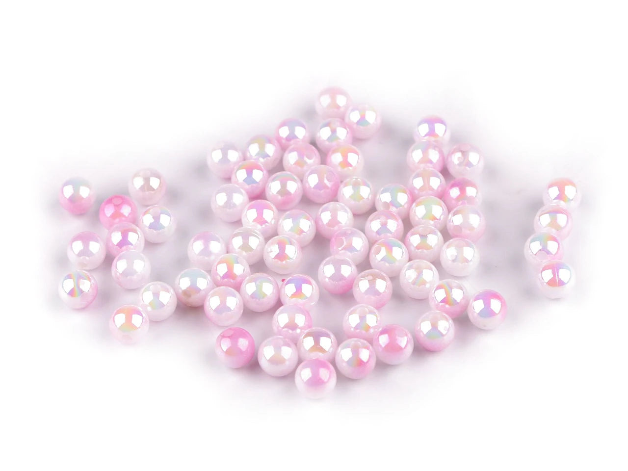 Plastmasas pērlītes ar perlamutra efektu Ø8 mm 20 g | dažadu toņu