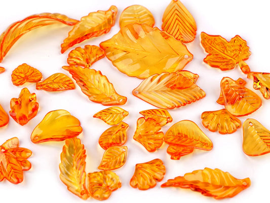 Plastmasas lapiņu pērlītes – dažādu formu un izmēru MIX