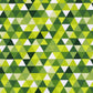 100% Cotton fabric - green triangles 125 g/m²