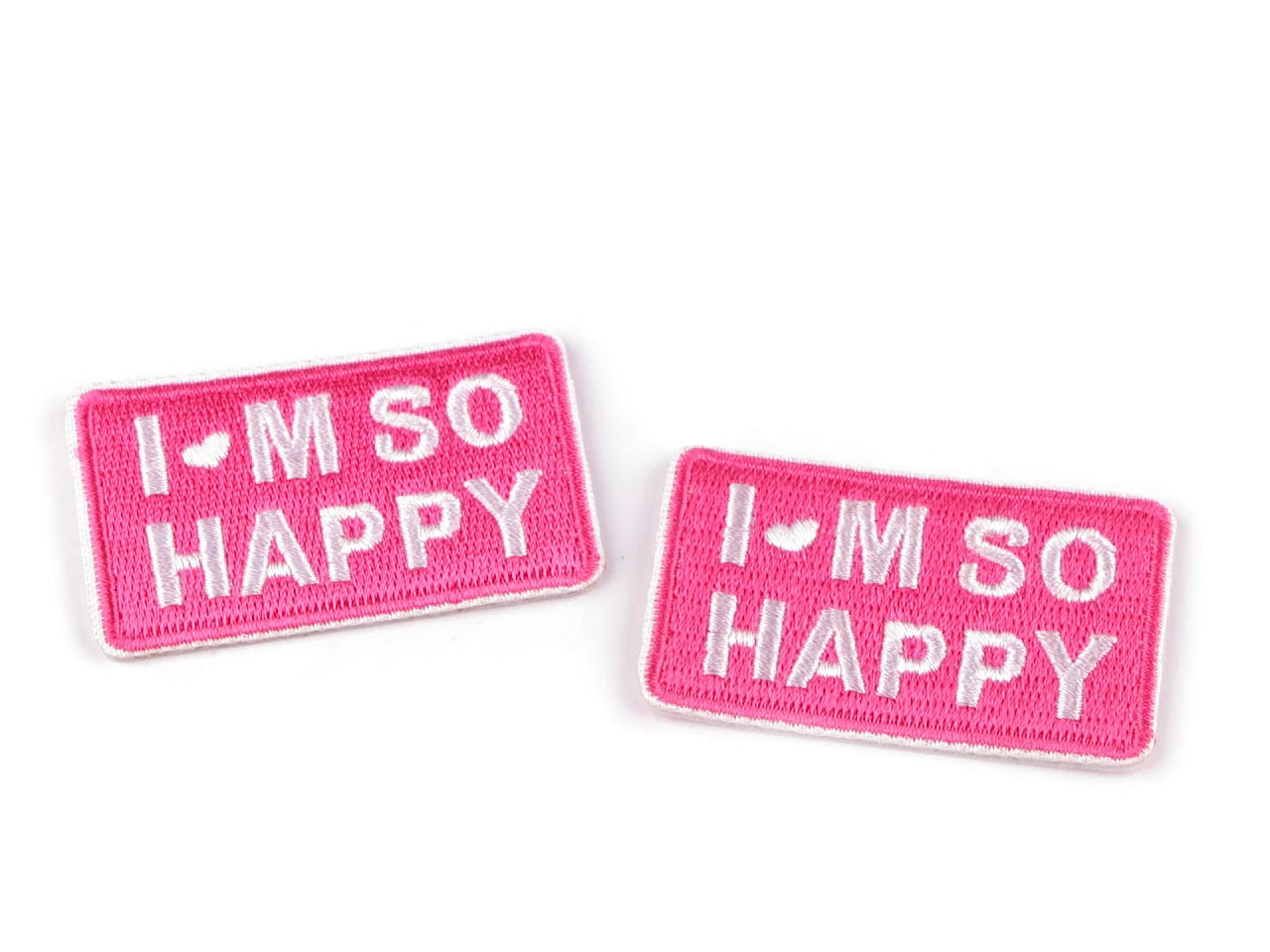 Uzgludināma aplikācija “I’M SO HAPPY” – 3 × 5 cm