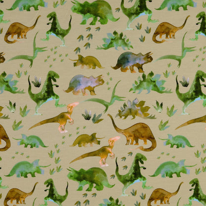 Baumwolljersey mit Dinosauriern