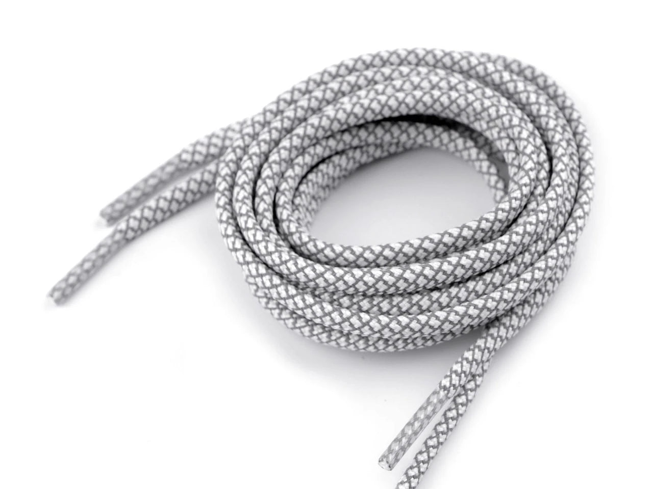 Shoelaces | sweater cords, reflective, length 130 cm - light gray