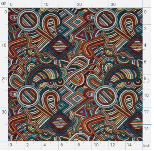 Tapisserie mit abstraktem Muster