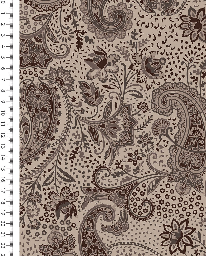 Cotton knit, jersey brown elegant pattern