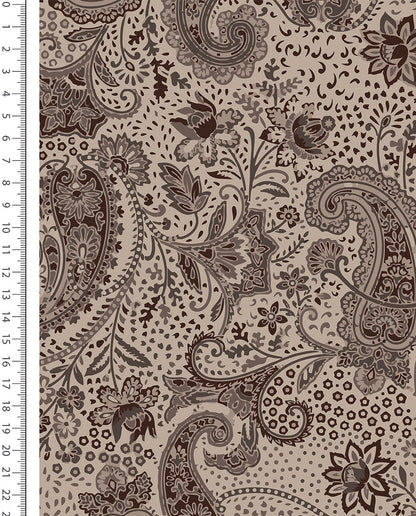 Cotton knit, jersey brown elegant pattern