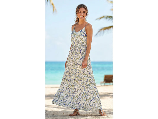 Premium Lightweight 100% Cotton Fabric - Blue Flowers