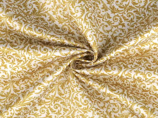 Christmas satin fabric with elegant pattern