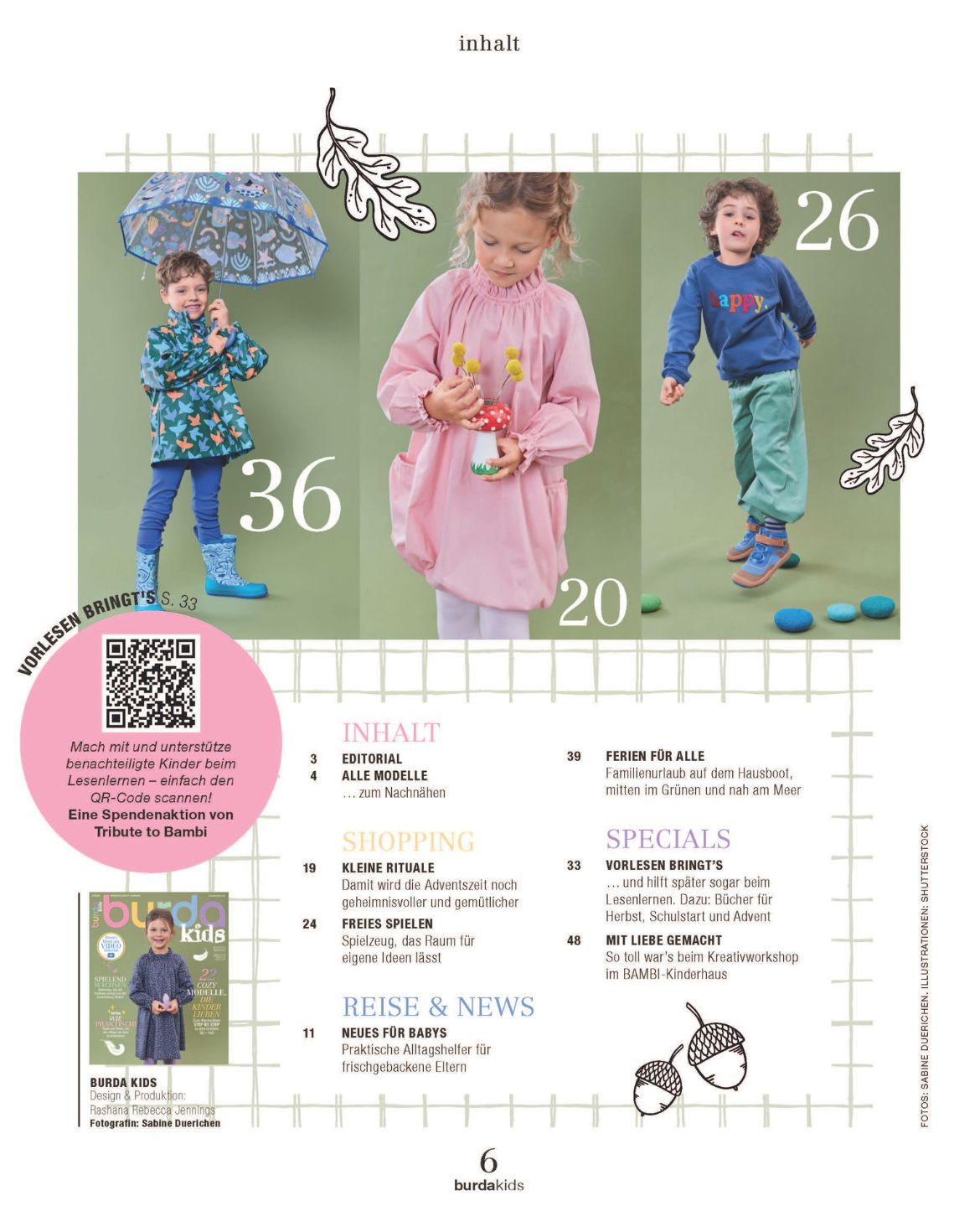 Burda Kids 02/2026 – children's sewing magazine with patterns, in German