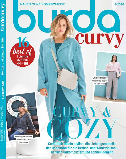 Burda Curvy 3/2026 – sewing magazine with patterns, in German