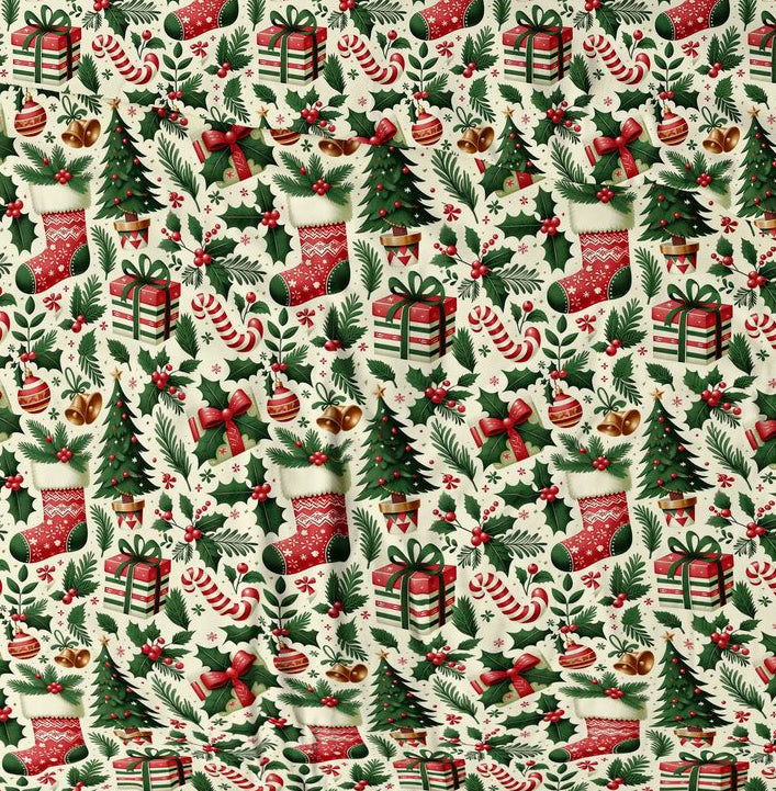 Tissu en coton 100 % - Noël
